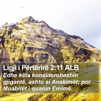 Ligji i Përtërirë 2:11 ALB Bible Verse Image