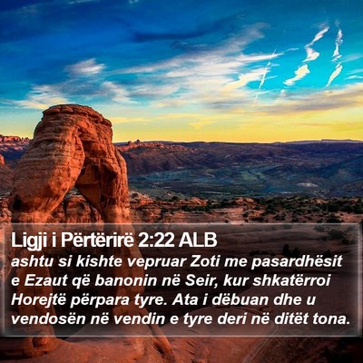 Ligji i Përtërirë 2:22 ALB Bible Verse Image