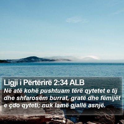 Ligji i Përtërirë 2:34 ALB Bible Verse Image