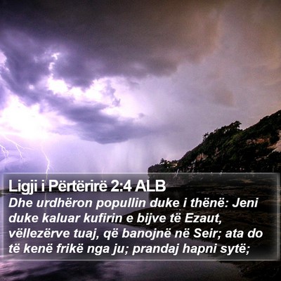 Ligji i Përtërirë 2:4 ALB Bible Verse Image