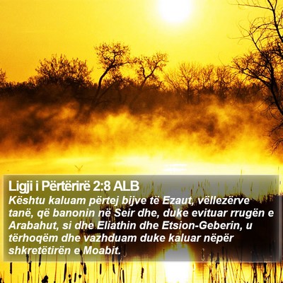 Ligji i Përtërirë 2:8 ALB Bible Verse Image