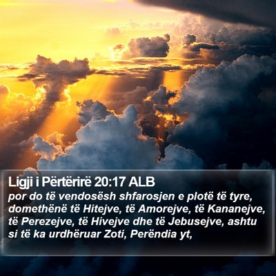 Ligji i Përtërirë 20:17 ALB Bible Verse Image
