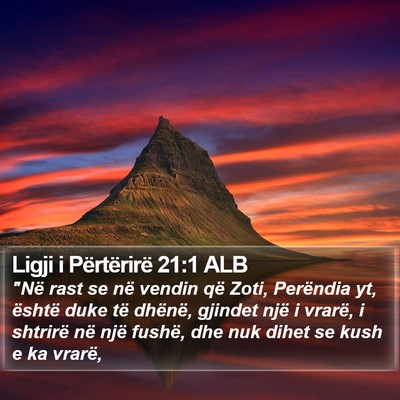 Ligji i Përtërirë 21:1 ALB Bible Verse Image