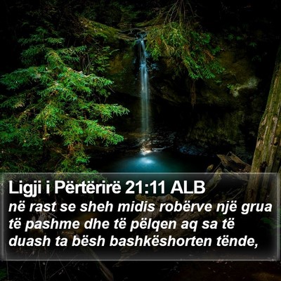 Ligji i Përtërirë 21:11 ALB Bible Verse Image
