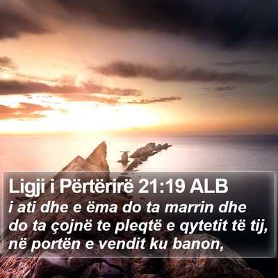 Ligji i Përtërirë 21:19 ALB Bible Verse Image