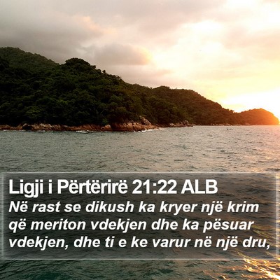 Ligji i Përtërirë 21:22 ALB Bible Verse Image