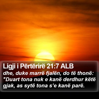 Ligji i Përtërirë 21:7 ALB Bible Verse Image