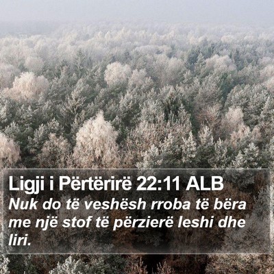 Ligji i Përtërirë 22:11 ALB Bible Verse Image