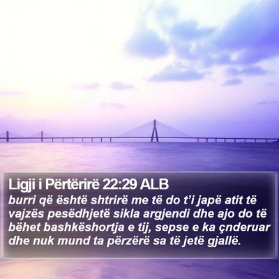 Ligji i Përtërirë 22:29 ALB Bible Verse Image