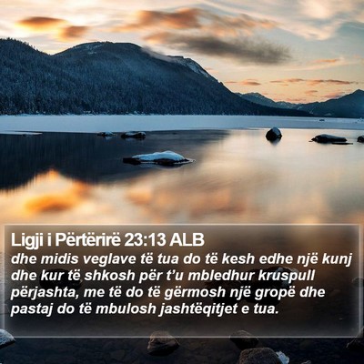 Ligji i Përtërirë 23:13 ALB Bible Verse Image
