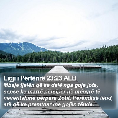 Ligji i Përtërirë 23:23 ALB Bible Verse Image