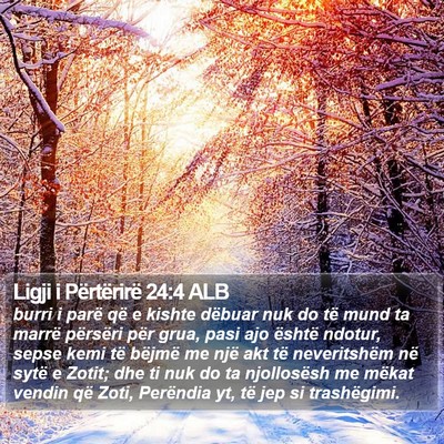 Ligji i Përtërirë 24:4 ALB Bible Verse Image