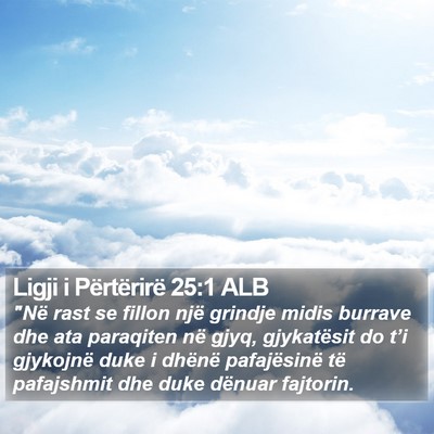 Ligji i Përtërirë 25:1 ALB Bible Verse Image