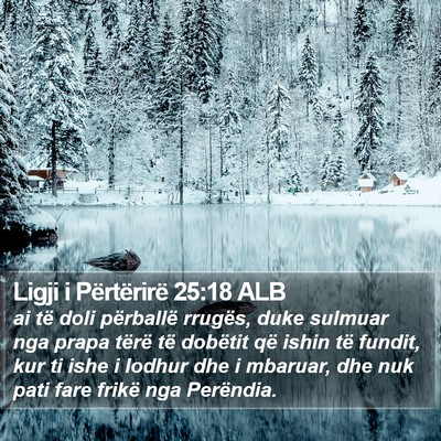 Ligji i Përtërirë 25:18 ALB Bible Verse Image
