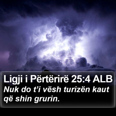 Ligji i Përtërirë 25:4 ALB Bible Verse Image