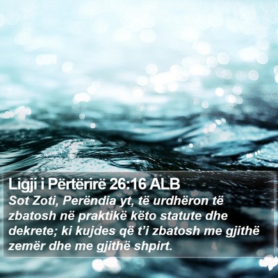 Ligji i Përtërirë 26:16 ALB Bible Verse Image