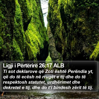Ligji i Përtërirë 26:17 ALB Bible Verse Image