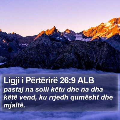 Ligji i Përtërirë 26:9 ALB Bible Verse Image