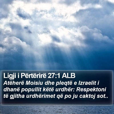 Ligji i Përtërirë 27:1 ALB Bible Verse Image