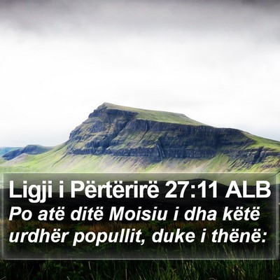 Ligji i Përtërirë 27:11 ALB Bible Verse Image