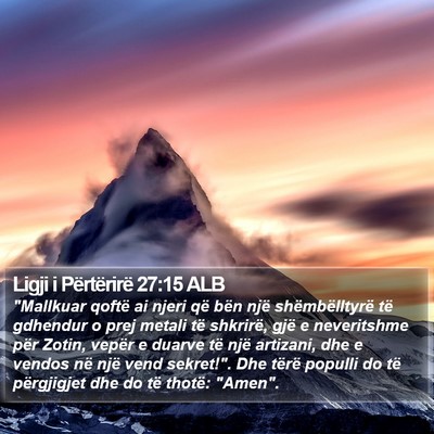 Ligji i Përtërirë 27:15 ALB Bible Verse Image