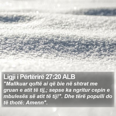 Ligji i Përtërirë 27:20 ALB Bible Verse Image