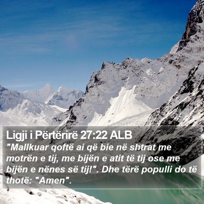 Ligji i Përtërirë 27:22 ALB Bible Verse Image
