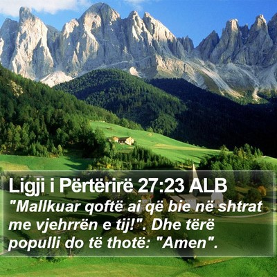 Ligji i Përtërirë 27:23 ALB Bible Verse Image