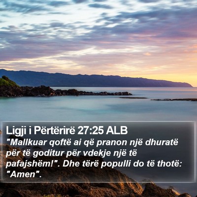 Ligji i Përtërirë 27:25 ALB Bible Verse Image