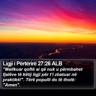 Ligji i Përtërirë 27:26 ALB Bible Verse Image