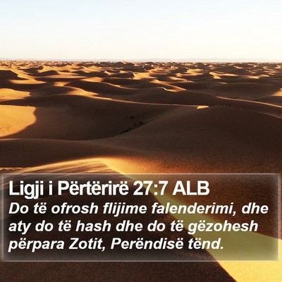 Ligji i Përtërirë 27:7 ALB Bible Verse Image