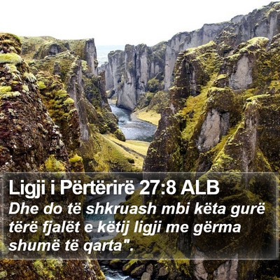 Ligji i Përtërirë 27:8 ALB Bible Verse Image