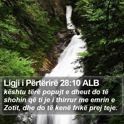 Ligji i Përtërirë 28:10 ALB Bible Verse Image