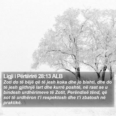 Ligji i Përtërirë 28:13 ALB Bible Verse Image