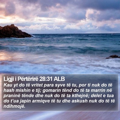 Ligji i Përtërirë 28:31 ALB Bible Verse Image