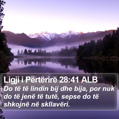 Ligji i Përtërirë 28:41 ALB Bible Verse Image