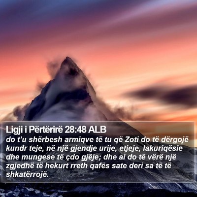 Ligji i Përtërirë 28:48 ALB Bible Verse Image