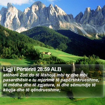 Ligji i Përtërirë 28:59 ALB Bible Verse Image