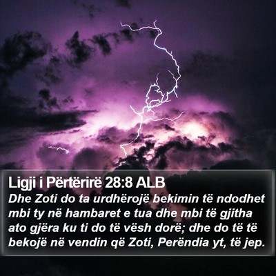 Ligji i Përtërirë 28:8 ALB Bible Verse Image