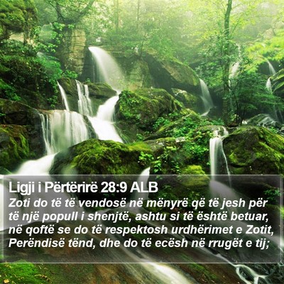 Ligji i Përtërirë 28:9 ALB Bible Verse Image
