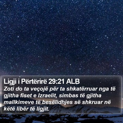 Ligji i Përtërirë 29:21 ALB Bible Verse Image