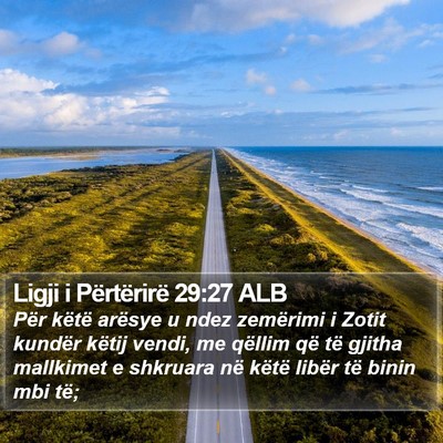 Ligji i Përtërirë 29:27 ALB Bible Verse Image