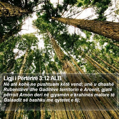 Ligji i Përtërirë 3:12 ALB Bible Verse Image