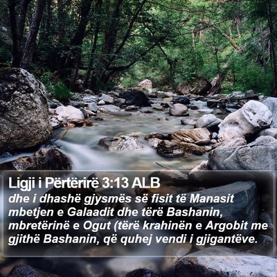 Ligji i Përtërirë 3:13 ALB Bible Verse Image