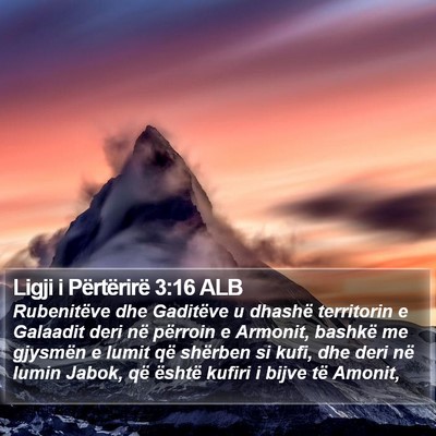 Ligji i Përtërirë 3:16 ALB Bible Verse Image