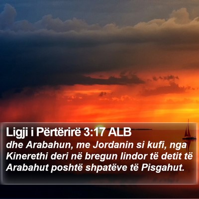 Ligji i Përtërirë 3:17 ALB Bible Verse Image