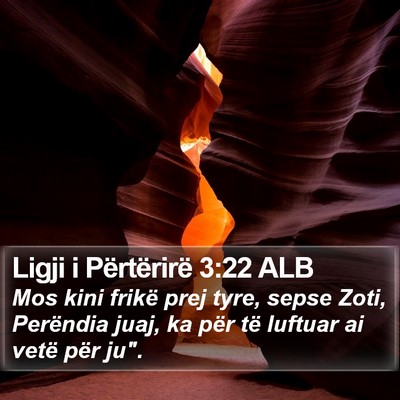 Ligji i Përtërirë 3:22 ALB Bible Verse Image