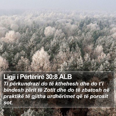 Ligji i Përtërirë 30:8 ALB Bible Verse Image