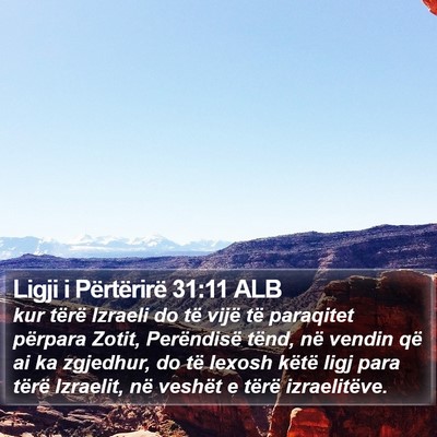 Ligji i Përtërirë 31:11 ALB Bible Verse Image