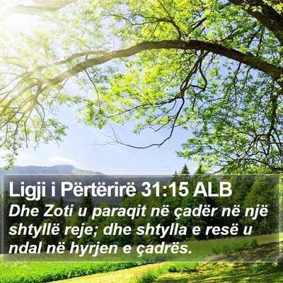 Ligji i Përtërirë 31:15 ALB Bible Verse Image